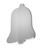 Acrylglasplatte in Glocke-Form konturgefräst <br>einseitig 4/0-farbig bedruckt